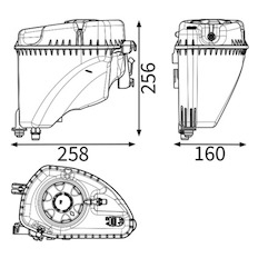 Vyrovnávací nádoba, chladivo MAHLE ORIGINAL CRT 240 000S