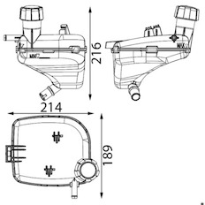 Vyrovnávací nádoba, chladivo MAHLE ORIGINAL CRT 336 000S